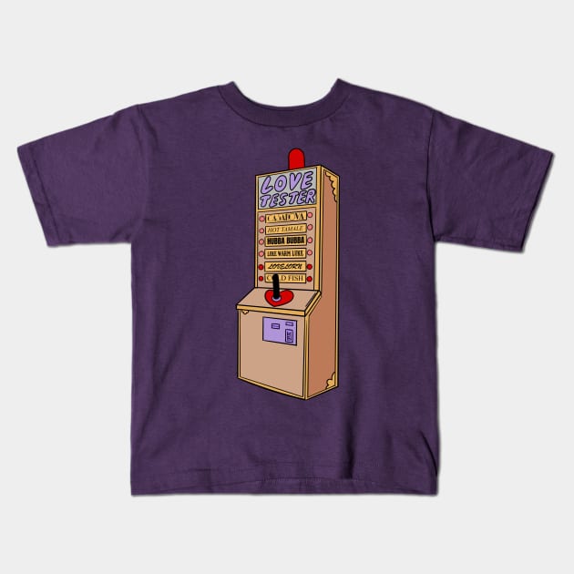 Moe's Love Tester Kids T-Shirt by Meta Cortex